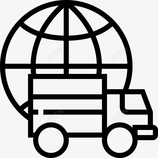 运输卡车装运和交付11直线图标svg_新图网 https://ixintu.com 直线 装运和交付11 运输卡车