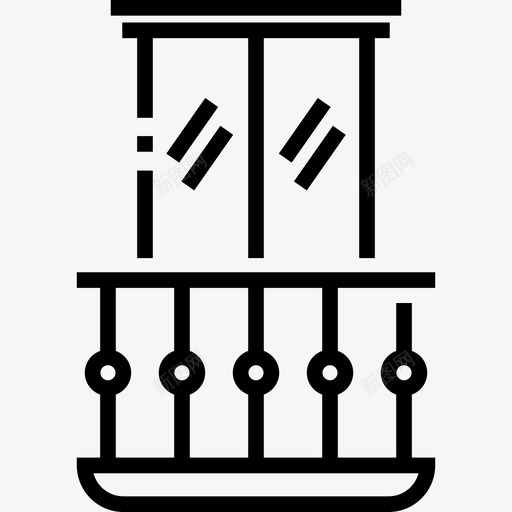 阳台建筑施工3线性图标svg_新图网 https://ixintu.com 建筑施工3 线性 阳台