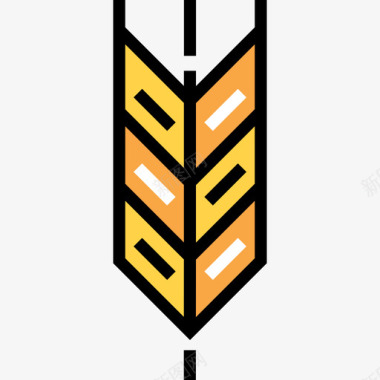 小麦园艺10线性颜色图标图标