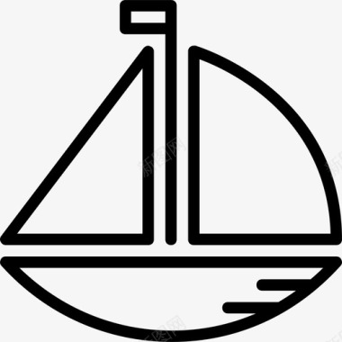 帆船12岁宝宝直线型图标图标