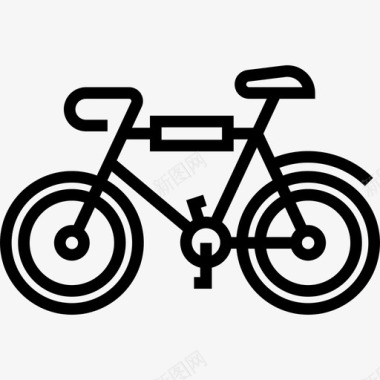 自行车时髦风格9直线型图标图标
