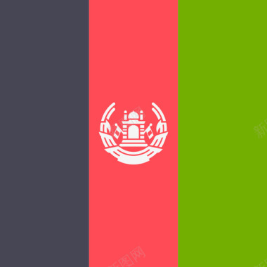 阿富汗国际旗帜4广场图标图标
