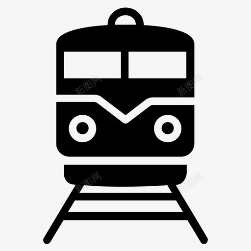 火车地铁电车图标svg_新图网 https://ixintu.com 地铁 旅行 火车 电车 运输 运输字形图标