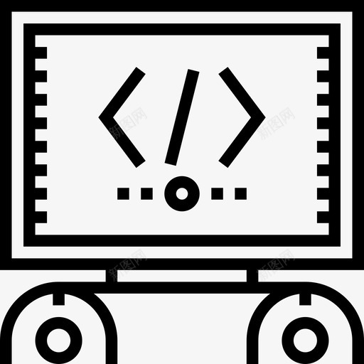 编码机器人工程线性图标svg_新图网 https://ixintu.com 机器人工程 线性 编码