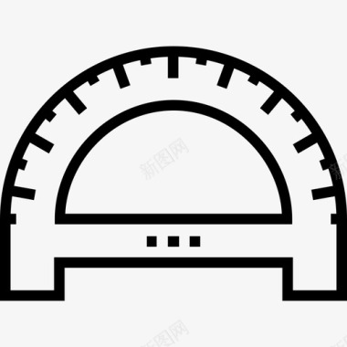 量角器工艺5直线图标图标