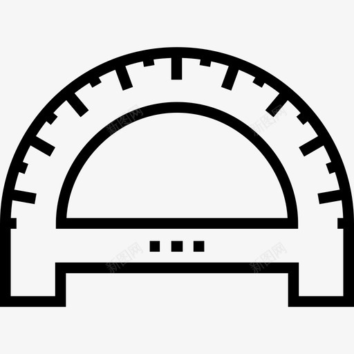 量角器工艺5直线图标svg_新图网 https://ixintu.com 工艺5 直线 量角器