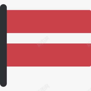 拉脱维亚国际国旗5桅杆图标图标