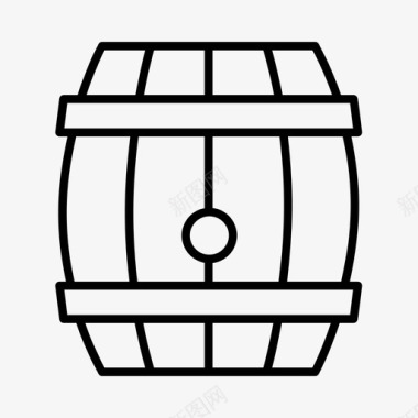 酒桶饮料葡萄园图标图标