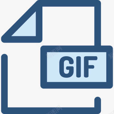 Gif文件和文件夹8蓝色图标图标