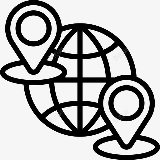 全球运输和交付11直线图标svg_新图网 https://ixintu.com 全球 直线 运输和交付11