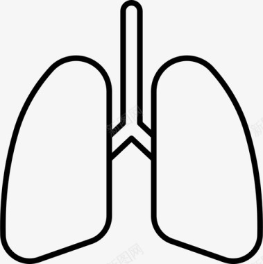 肺呼吸器官图标图标