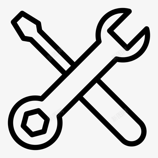 工具螺丝螺丝刀图标svg_新图网 https://ixintu.com 工具 扳手 梅花扳手 螺丝 螺丝刀 设施管理