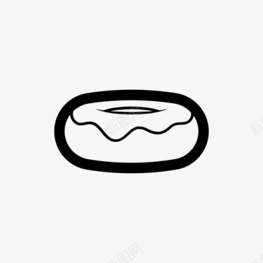 甜甜圈早餐咖啡图标图标