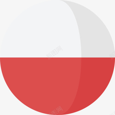 波兰国旗3圆圈平坦图标图标
