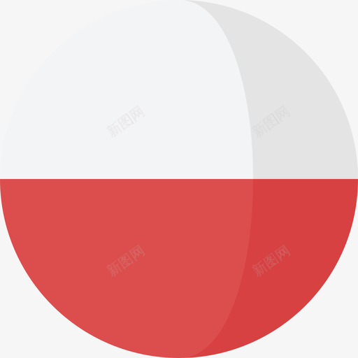 波兰国旗3圆圈平坦图标svg_新图网 https://ixintu.com 国旗3 圆圈平坦 波兰