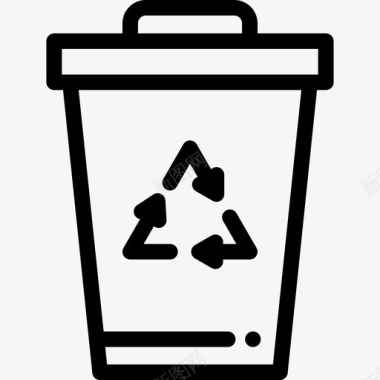 回收箱城市元素8线性图标图标