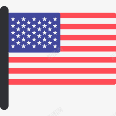 美国国际国旗5桅杆图标图标