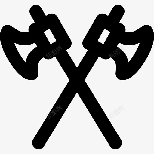 斧头中世纪6轮廓图标svg_新图网 https://ixintu.com 中世纪6 斧头 轮廓