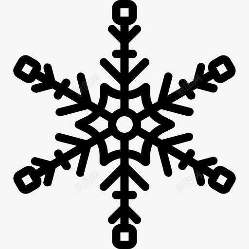 雪花冬季2线性图标svg_新图网 https://ixintu.com 冬季2 线性 雪花