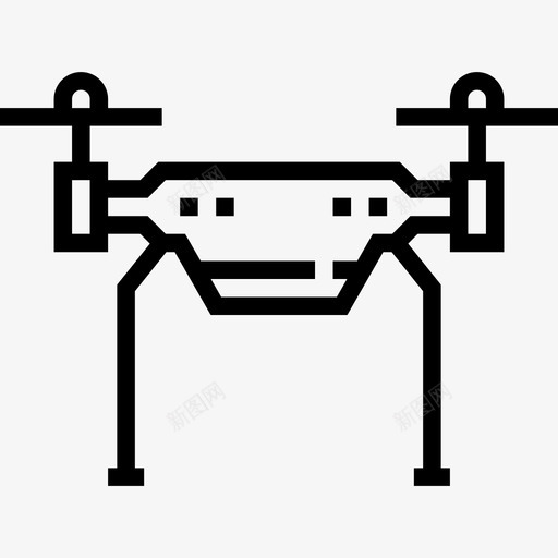 无人机无人机2直线型图标svg_新图网 https://ixintu.com 无人机 无人机2 直线型