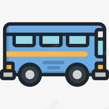 巴士旅行23线颜色图标图标