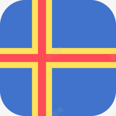 阿兰群岛国际旗帜3圆形方形图标图标
