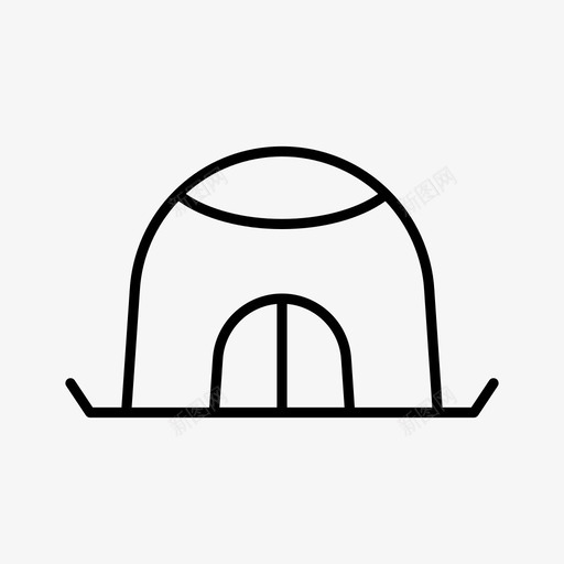 帐篷活动营地图标svg_新图网 https://ixintu.com 山 帐篷 庇护所 活动 营地 设备 通用图标线