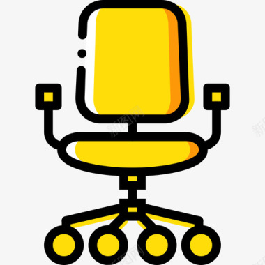 办公椅办公室8黄色图标图标