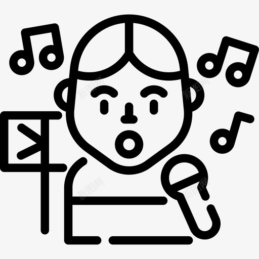 歌手职业和工作直系图标svg_新图网 https://ixintu.com 歌手 直系 职业和工作