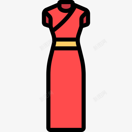 中式连衣裙瓷器5直线颜色图标svg_新图网 https://ixintu.com 中式连衣裙 瓷器5 直线颜色