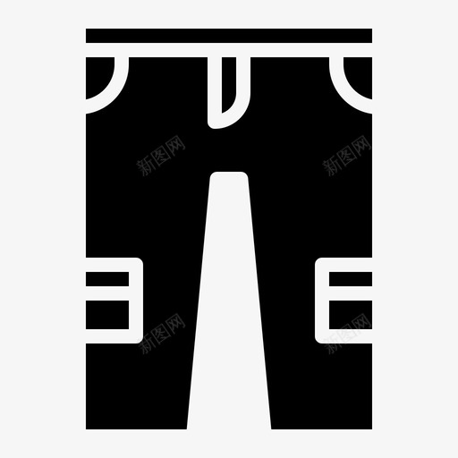 裤子衣服时装图标svg_新图网 https://ixintu.com 时装 衣服 衣服固定套装 裤子