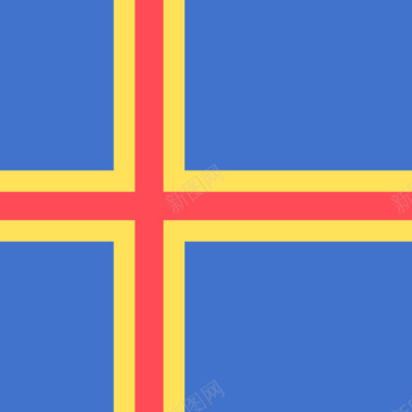 阿兰群岛国际旗帜4广场图标图标