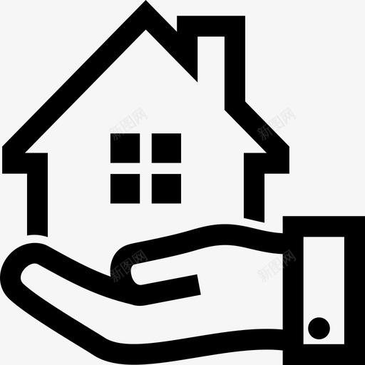 手头上的房子手头的房子家图标svg_新图网 https://ixintu.com 保险箱 家 房地产概述 手头上的房子 手头的房子