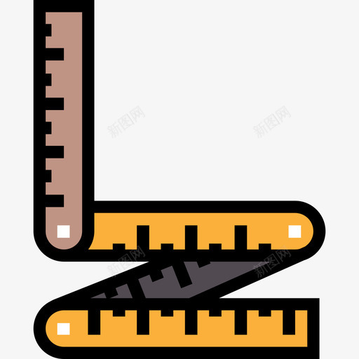 直尺工艺4线颜色图标svg_新图网 https://ixintu.com 工艺4 直尺 线颜色