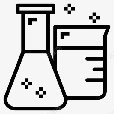 科学化学教育图标图标