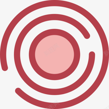 圆形形状9红色图标图标
