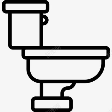 厕所旅行21直线型图标图标