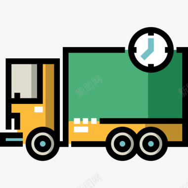 送货车分3辆线颜色图标图标