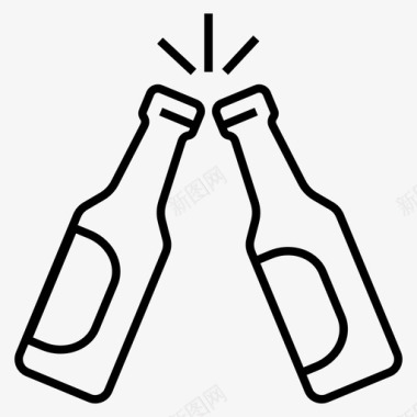 干杯酒啤酒图标图标