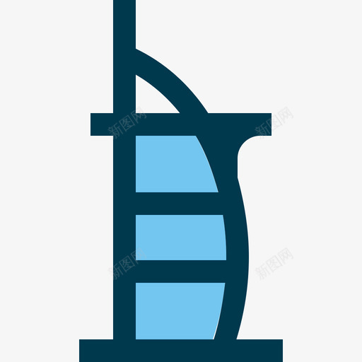 BurjAlArab旅行27线性颜色图标svg_新图网 https://ixintu.com BurjAlArab 旅行27 线性颜色