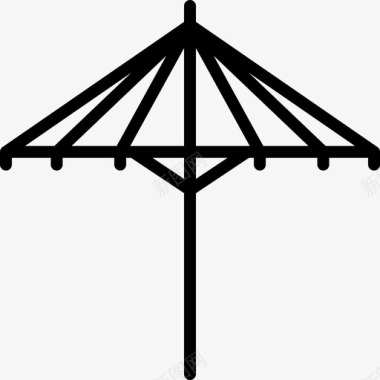 伞瓷器6线状图标图标