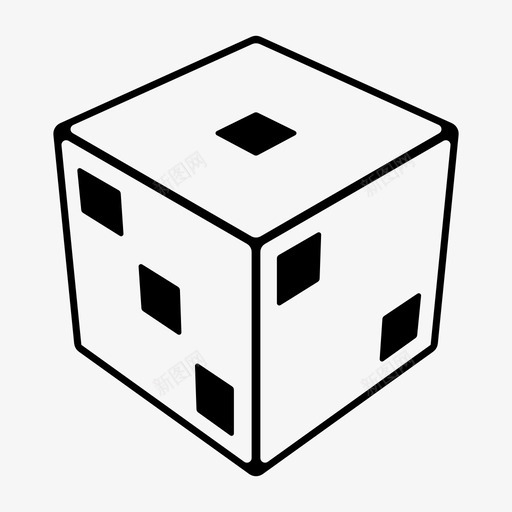 低掷方块骰子图标svg_新图网 https://ixintu.com 一 低掷 方块 游戏 骰子