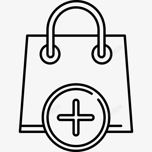 购物袋电子商务7128px线图标svg_新图网 https://ixintu.com 128px线 电子商务7 购物袋