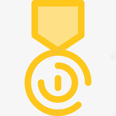 奖章员工组织3黄色图标图标