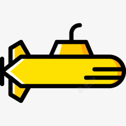 黄色潜艇潜艇运输4黄色图标高清图片