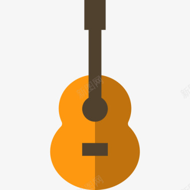 西班牙吉他乐器9扁平图标图标