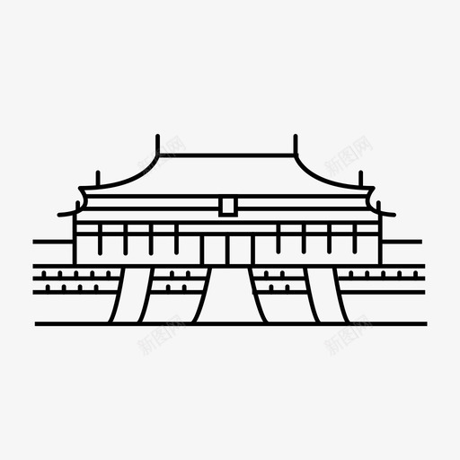 故宫-01svg_新图网 https://ixintu.com 故宫-01