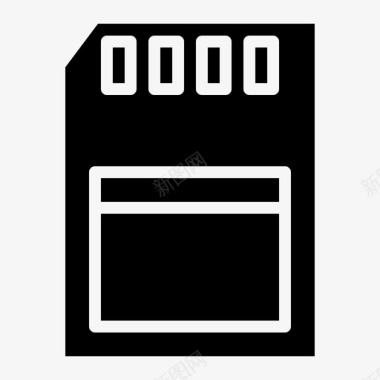 存储卡芯片存储芯片图标图标
