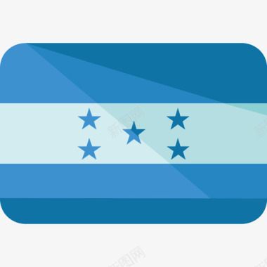 洪都拉斯国旗2平坦图标图标