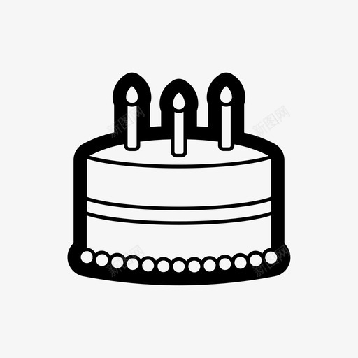 生日蛋糕蜡烛庆祝图标svg_新图网 https://ixintu.com 好吃的1 庆祝 甜点 生日蛋糕 聚会 蜡烛